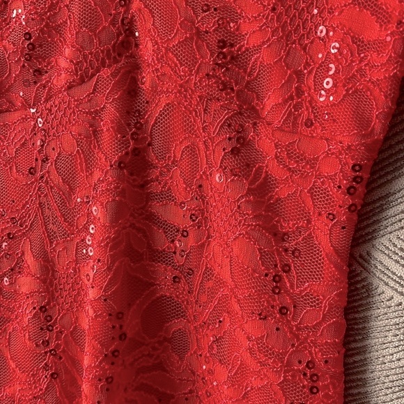 Boston Proper Coral Lace Sequin Top XXS - Picture 7 of 9